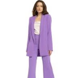 ISO ALICE + OLIVIA - Kylie Shawl Collar Jacket in Iris